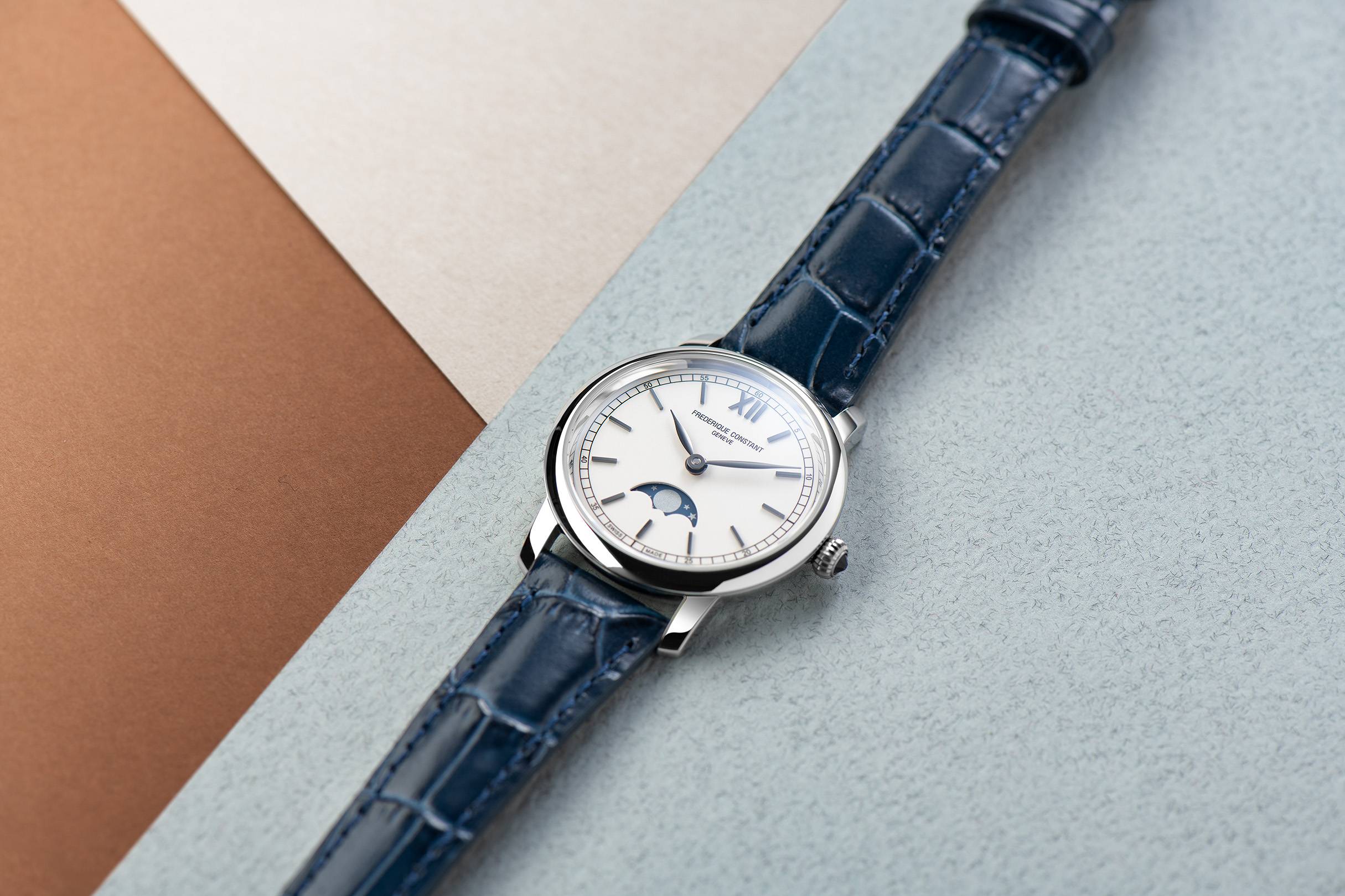 Slimline Ladies Moonphase Frederique Constant Chronos
