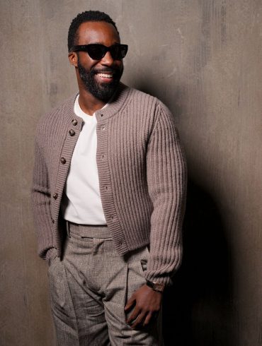 Tramell Tillman at the Bottega Veneta fashion show as part of Spring/Summer 2026 Milan Fashion Week